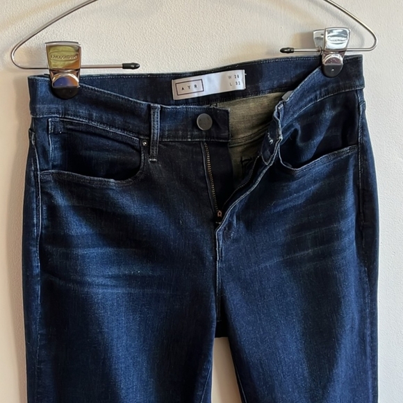 AYR Dark Wash Distressed Tall Long Stretch Skinny Jeans - Size 28x32 - Picture 10 of 12